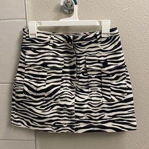 Urban Outfitters Zebra print denim skirt M